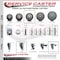 Service Caster 4 Inch Gray Polyurethane Swivel 34 Inch Threaded Stem Caster Set 2 Total Lock Brakes SCC-TSTTL20S414-PPUB-34212-2-S-2 - alternate 2